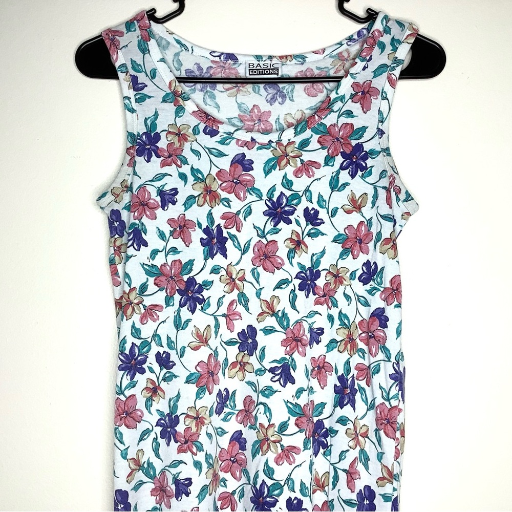 < Vintage Basic Editions Floral Print Maxi Dress > - image 2
